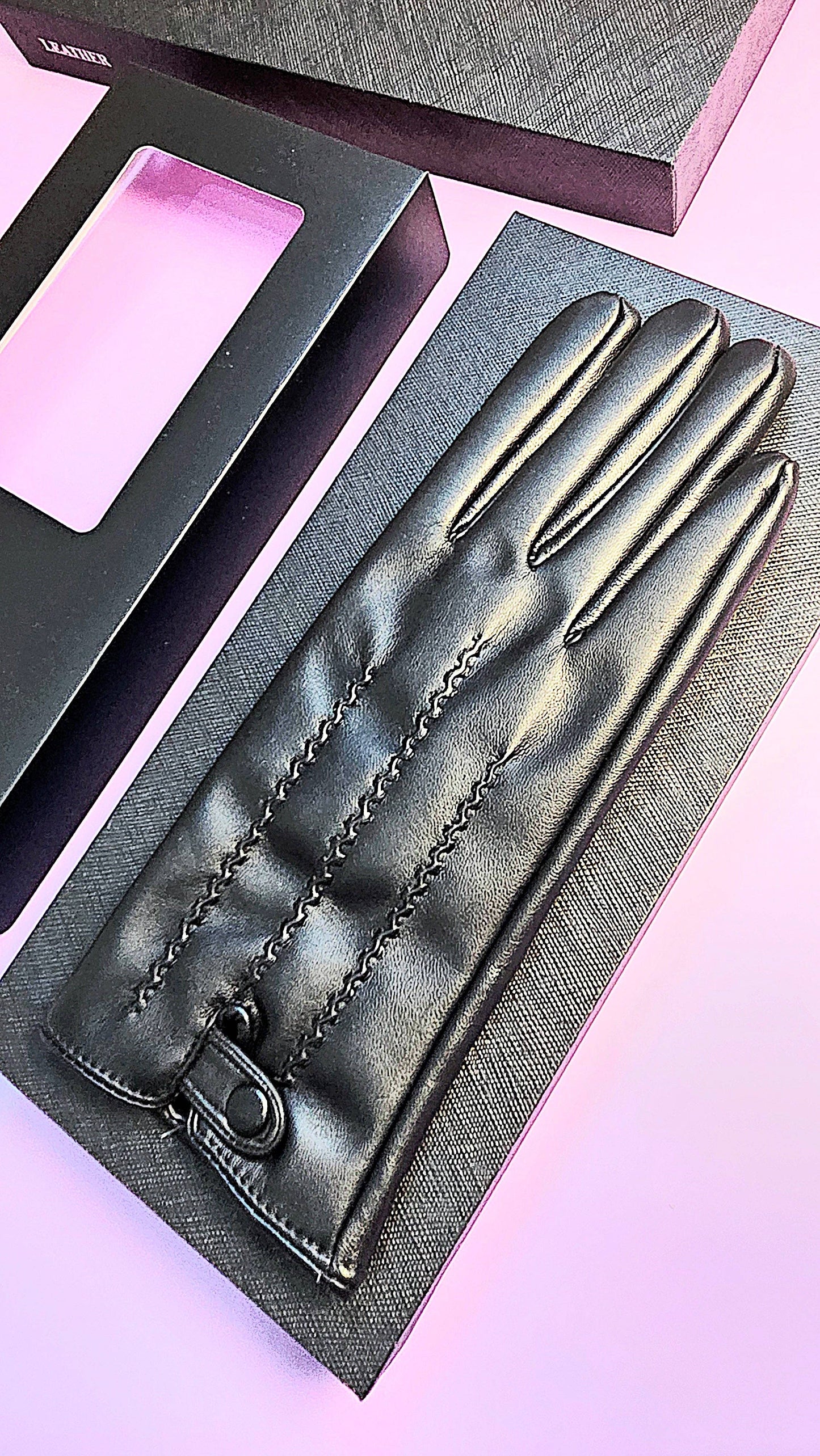 Arya Jewellery Wholesale - Real Leather Boxed Bow Gloves: M