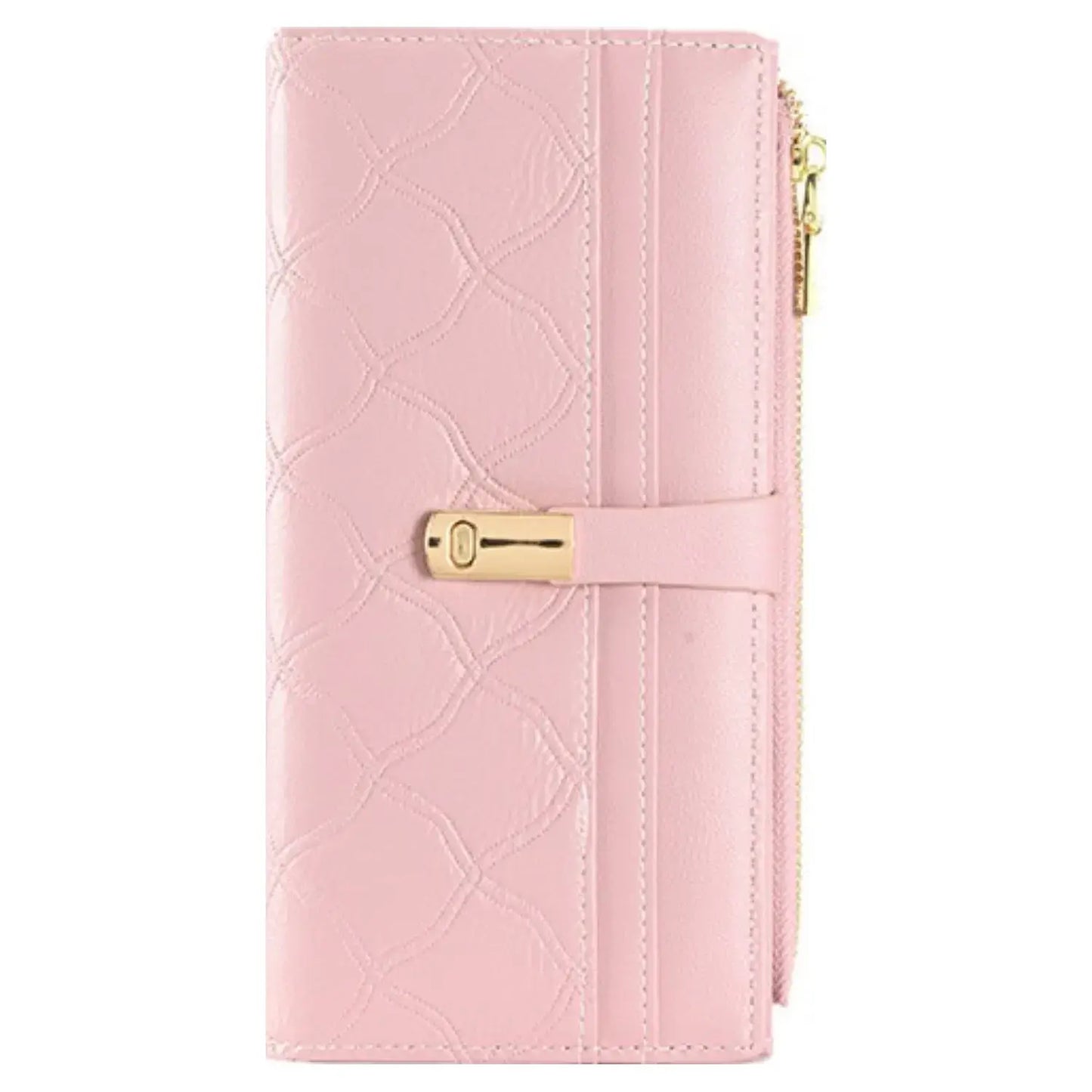 Superbia - Long Quilted Purse with Gift Box-A677: Green