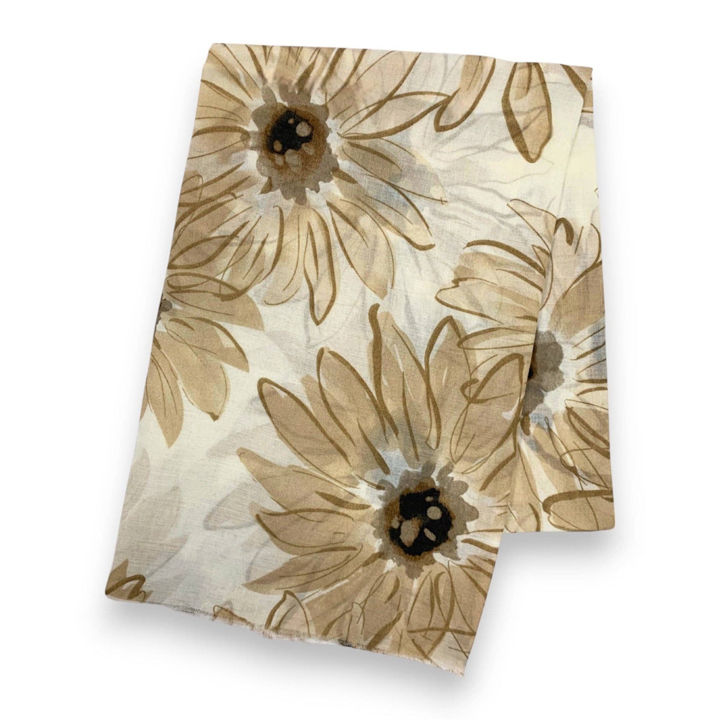 Lili Scarves - Big Daisy Print Scarf: Green