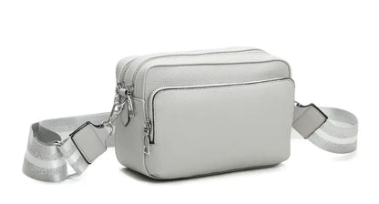 Strathurie - Crossbody Bag with Canvas Strap Silver 0925