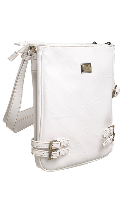 Bessie London - CLASSIC BUCKLE ZIPPER BAG: TAN