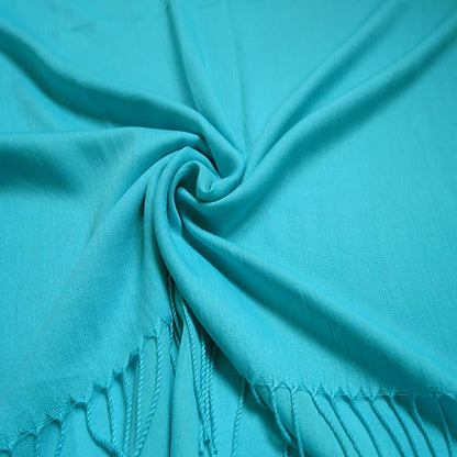London Scarves - Plain cotton blend pashmina with tassels: Peach A29