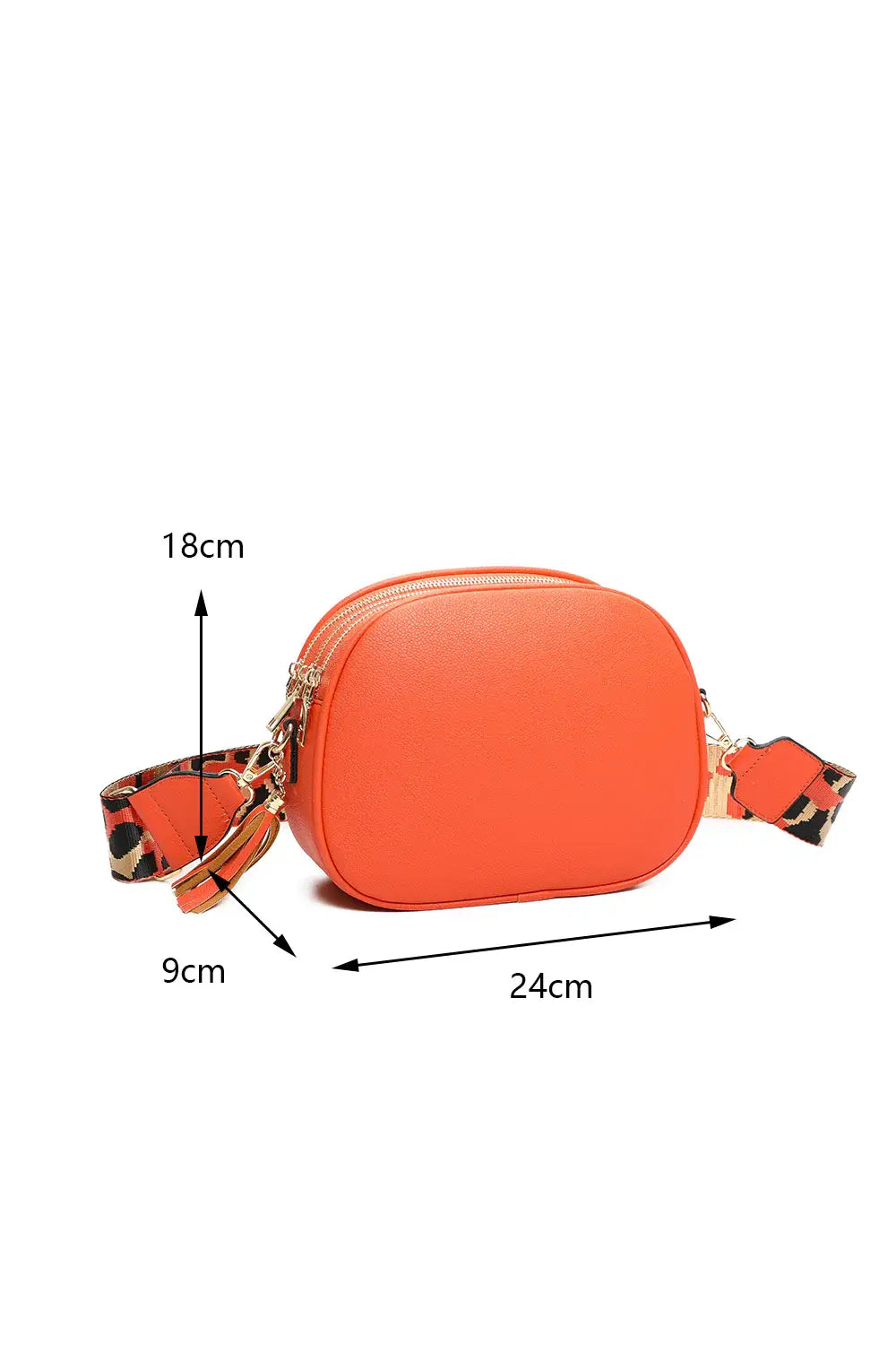 Strathurie - PU Camera Bag 3 Zip 706-S Orange