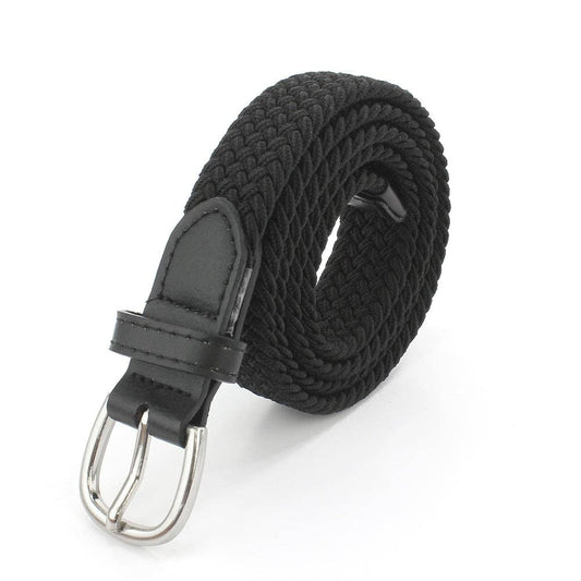 Sophos - 25mm Ladies Elastic Plaited Webbing Belt: Black / S