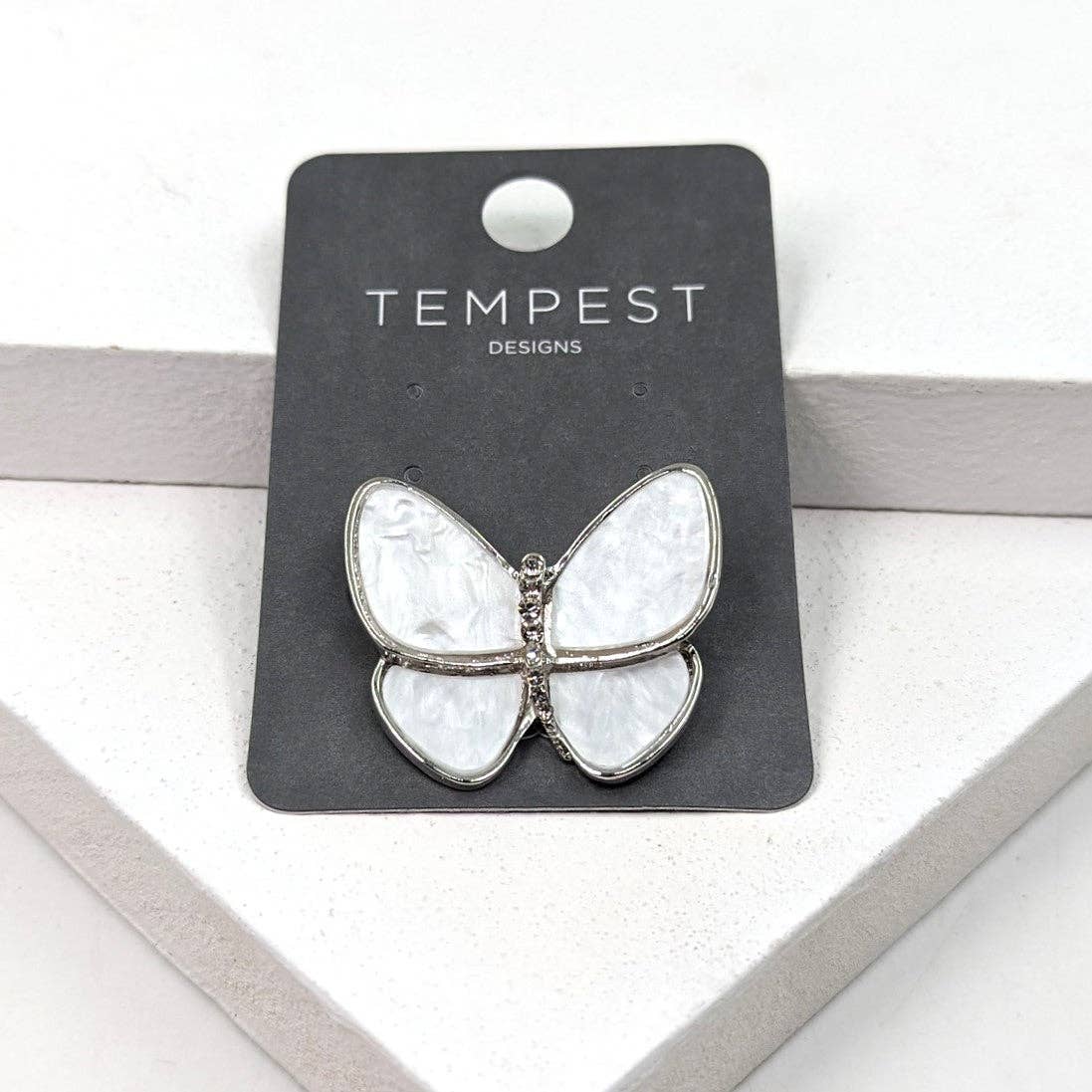 Tempest Designs - Mother of pearl butterfly brooch