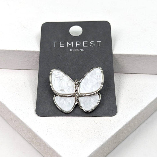 Tempest Designs - Mother of pearl butterfly brooch