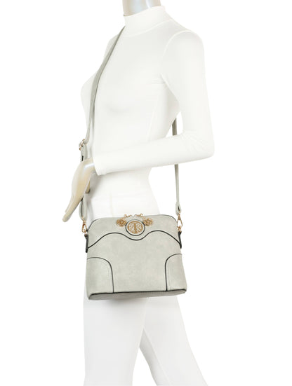 Superbia - Small Square Cross Body Bag Shoulder Bag -9122: White