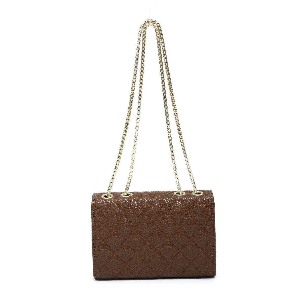 Crossbody bag with quilted check pattern: Green
