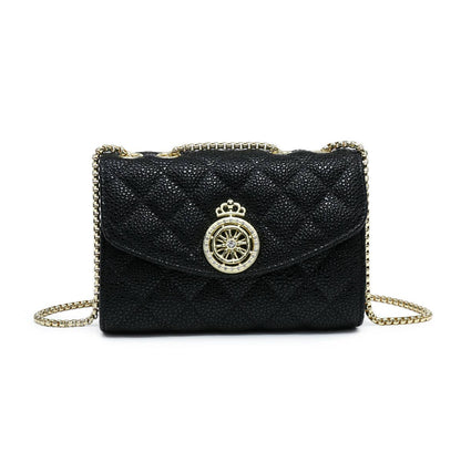 Crossbody bag with quilted check pattern: Green