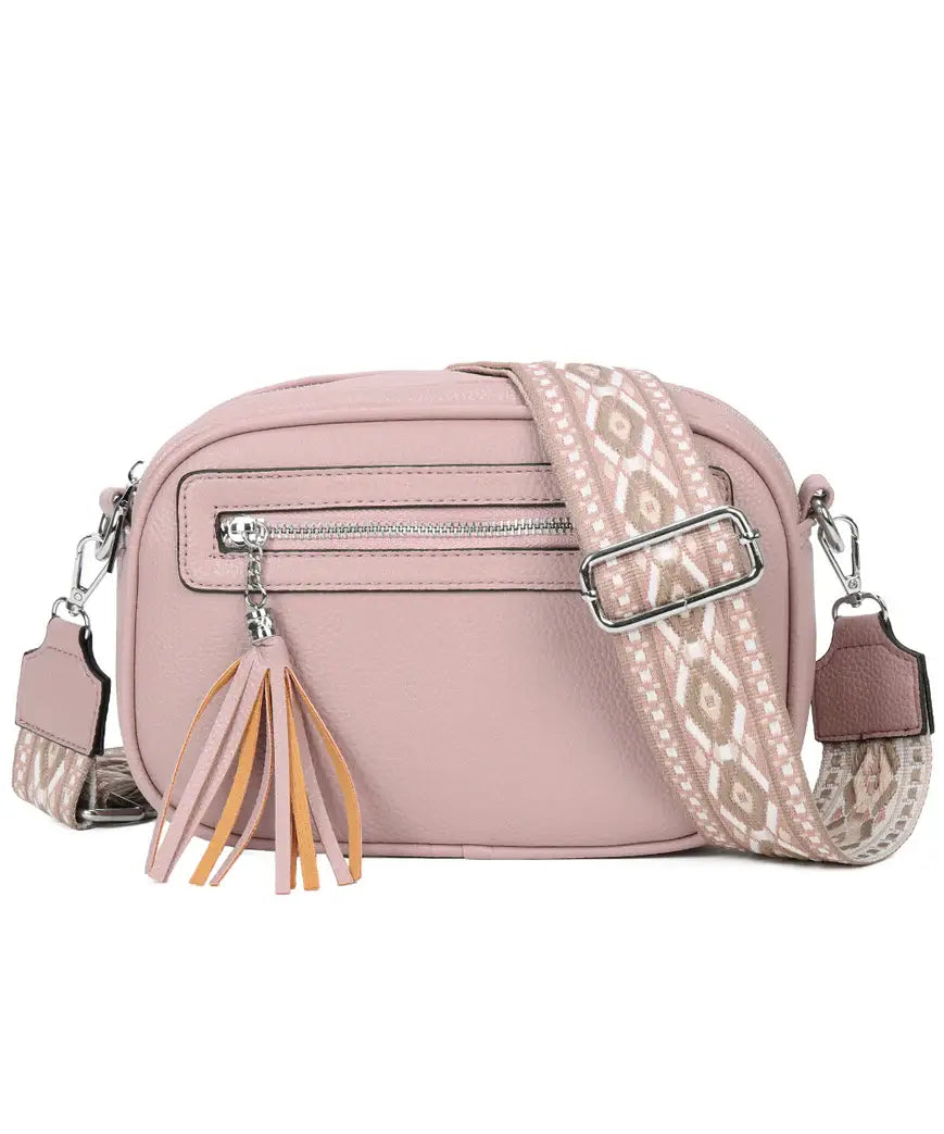 PINK PU Camera Bag 2 Zip