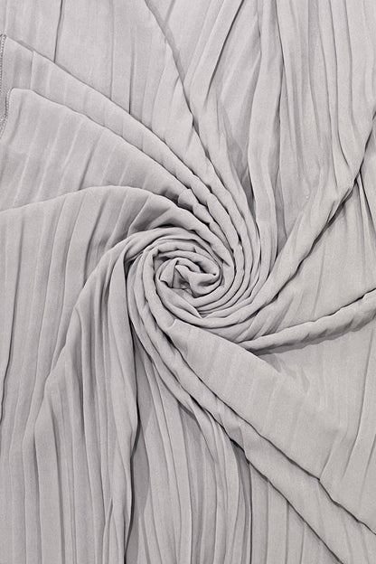 Fashion Scarf World - Plain Pleated Chiffon Cover Up: Red