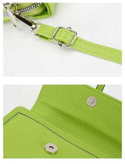 Superbia - Silver-toned Classic Flap Over 2 Zipper Mobile Bag Essential: Pink