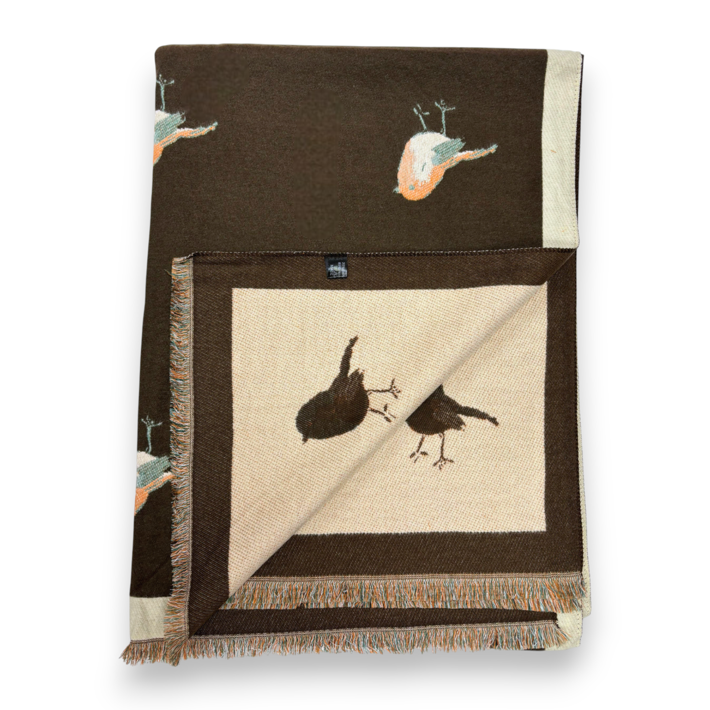 Lili Scarves - Robin Reversible Cashmere Blend Embroidered Print Winter Scarf: Burgundy