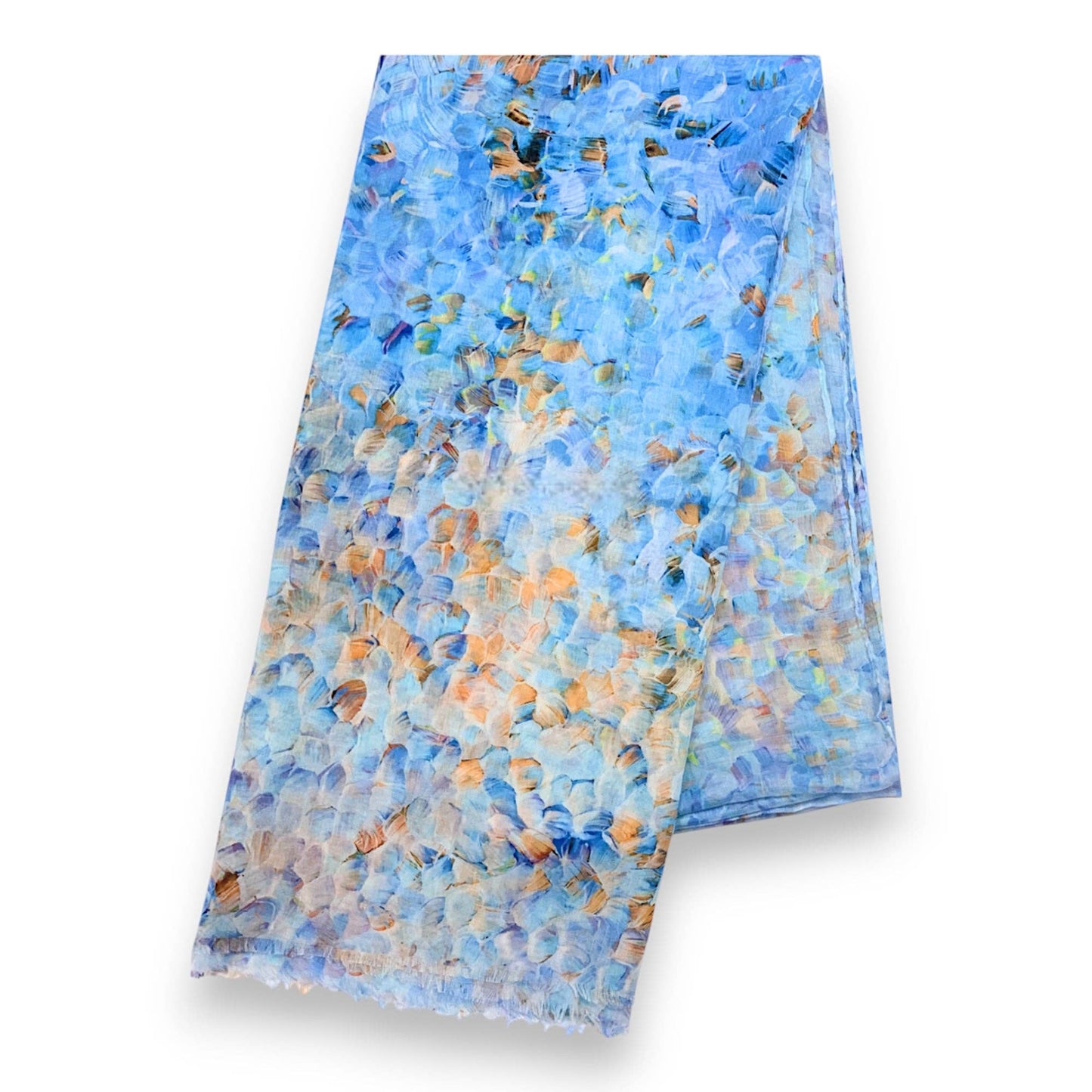 Lili Scarves - Vibrant Mosaic Print Scarf: Green