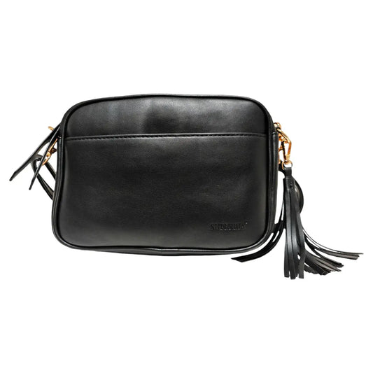 Soft Pu Camera Bag Cross Body Bag with Front Pocket : Black