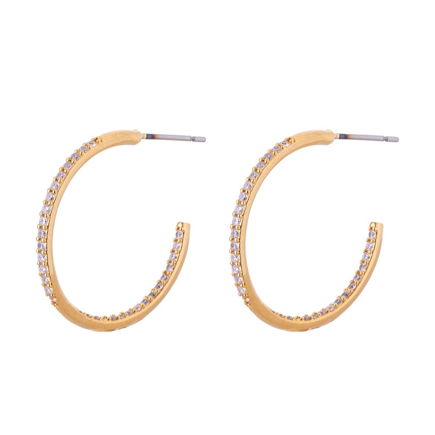 D&X Ltd - Kylie Crystal Post Earrings: Gold