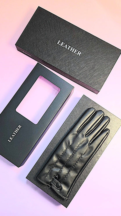 Arya Jewellery Wholesale - Real Leather Boxed Bow Gloves: M