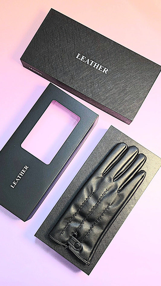 Arya Jewellery Wholesale - Real Leather Boxed Bow Gloves: M