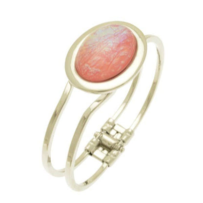 Miss Milly Limited - Coral Iridescent Resin Hinged Bangle