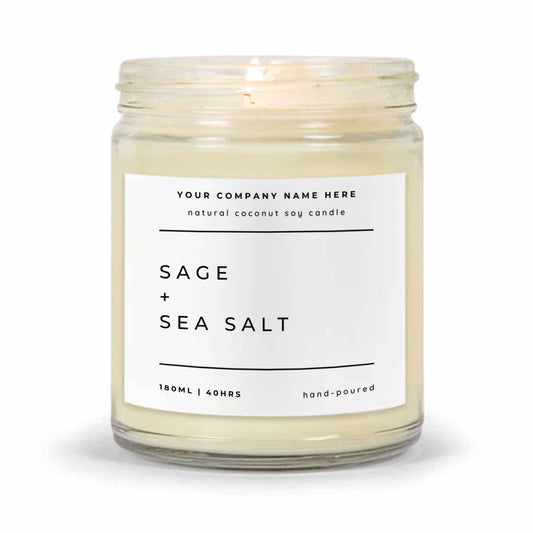 Candle Drop - Clear Jar | Personalised Hand-Poured Natural Soy Candle: Peony & Blush Suede / 110ml