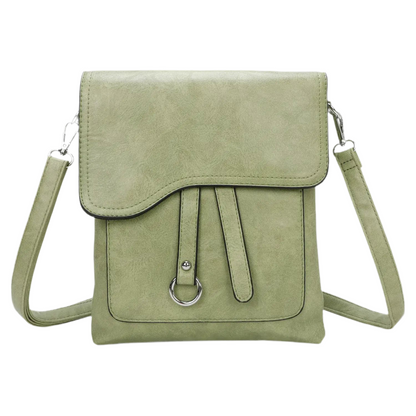 Medium Size 3 Compartment Cross Body  Shoulder Bag: Red, green
