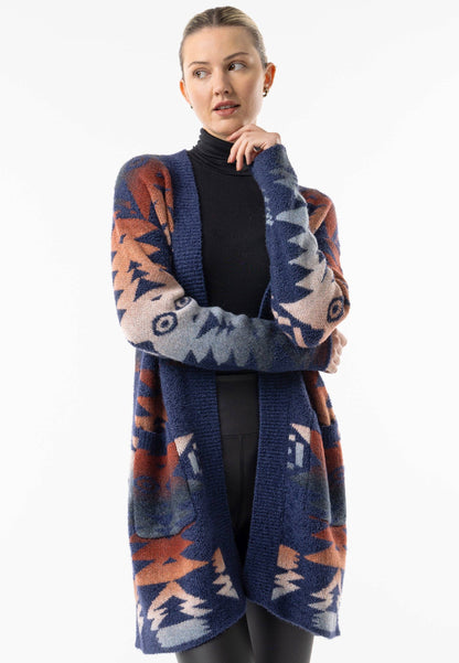 ANGELEYE - Californian Knit Longline Open Cardigan: California / M/L