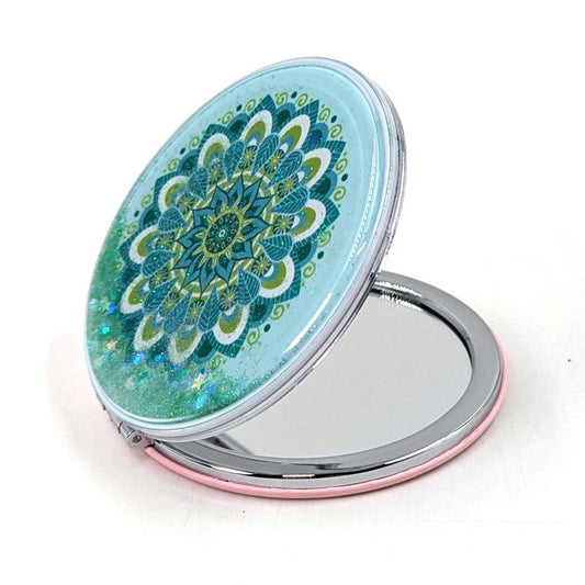 Tempest Designs - Iridescent glitter fluid mandala mirror