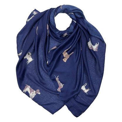 Lili Scarves - Dog Print Scarf: Mocca