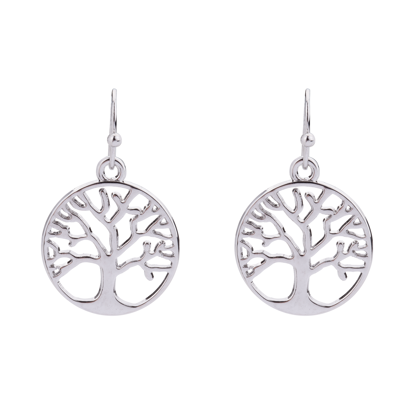 D&X Ltd - Eternal Hook Earrings: Rhodium Silver