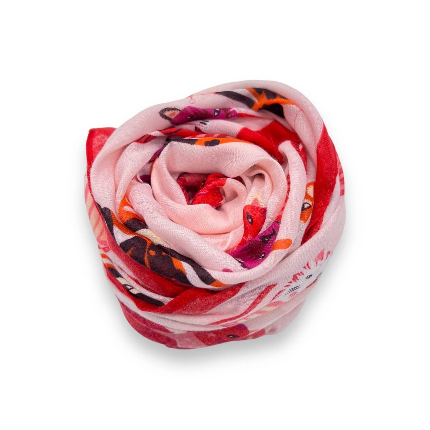 London Scarves - Cats wearing hats print scarf: Blue