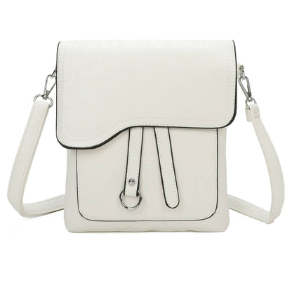 Medium Size 3 Compartment Cross Body  Shoulder Bag: Grey