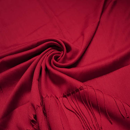 London Scarves - Plain cotton blend pashmina with tassels: Black A16