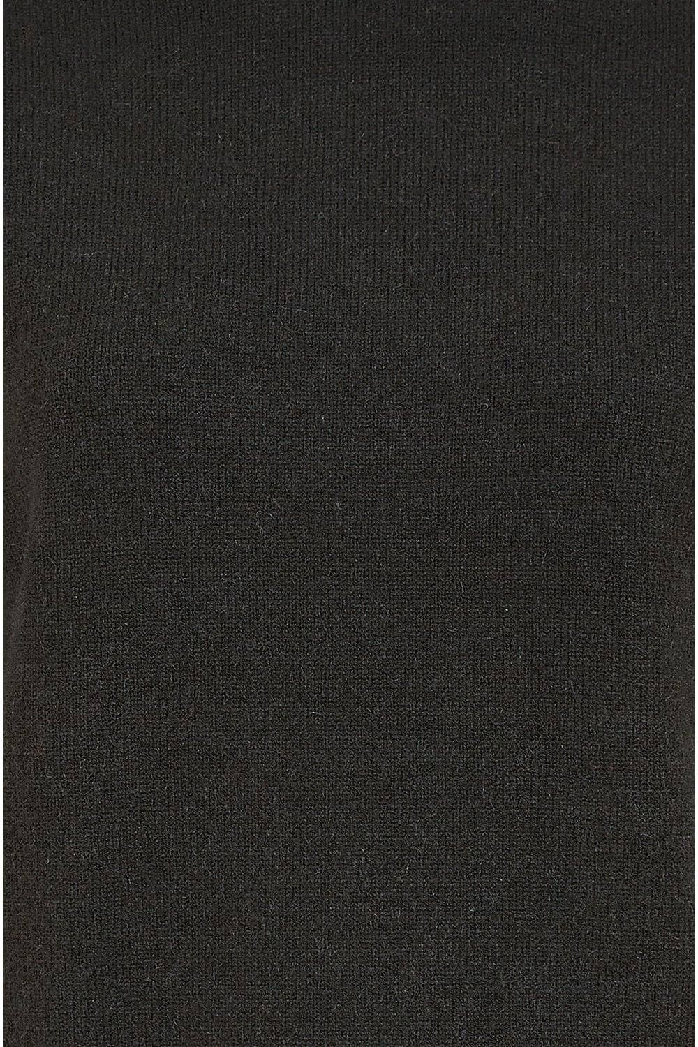 Yumi - Mela Black Pearl Detail High Neck Jumper: Black / L