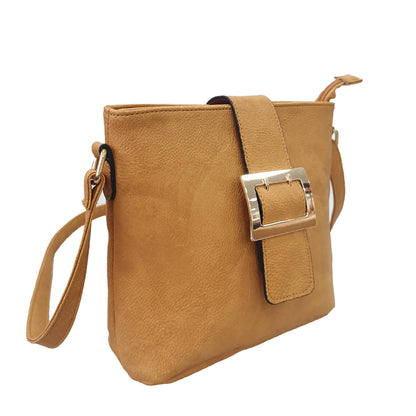 Belle Trading Ltd - Janella Square Buckle Cross Body Bag: Black