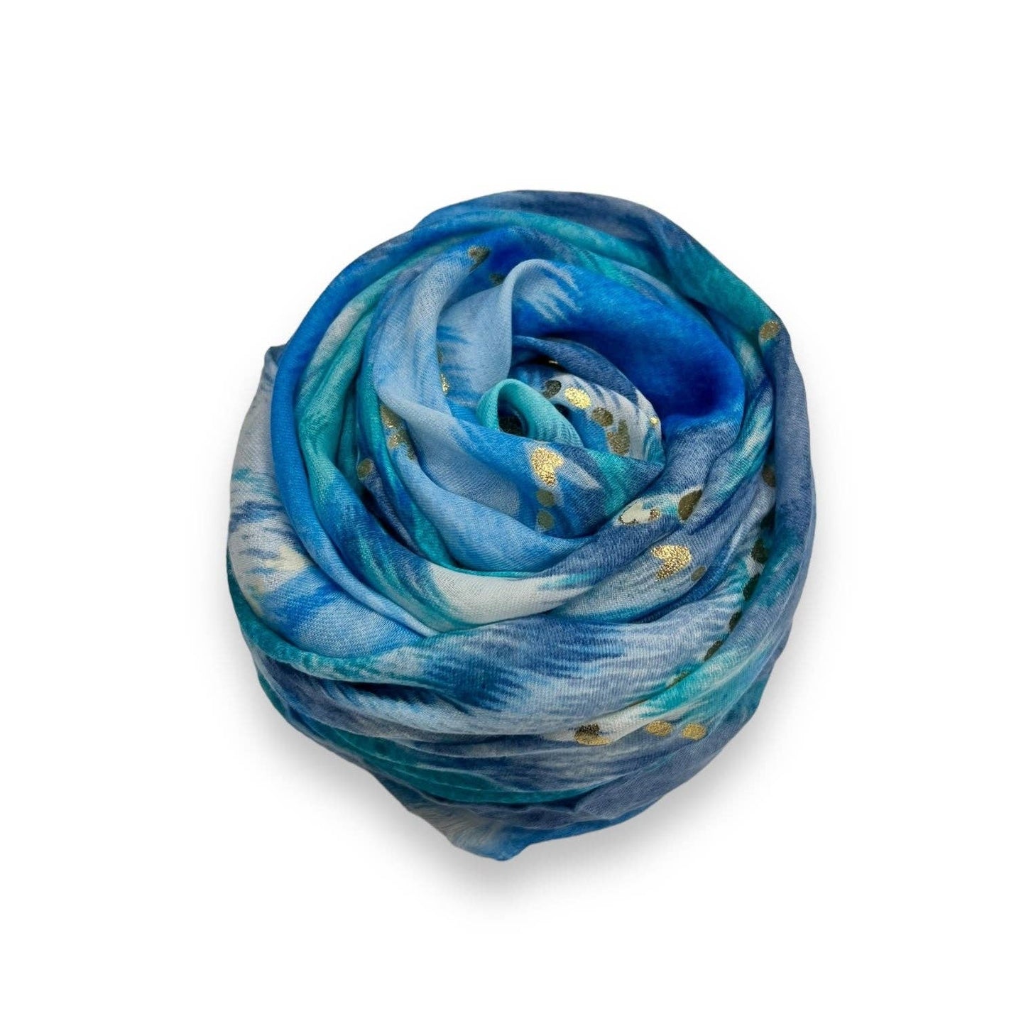 Lili Scarves - Colourful Wave Scarf Finished with Fringes: Purple