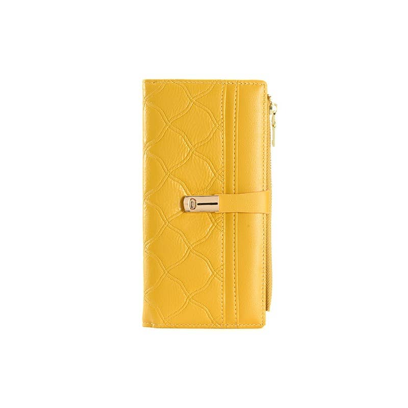 Superbia - Long Quilted Purse with Gift Box-A677: Green