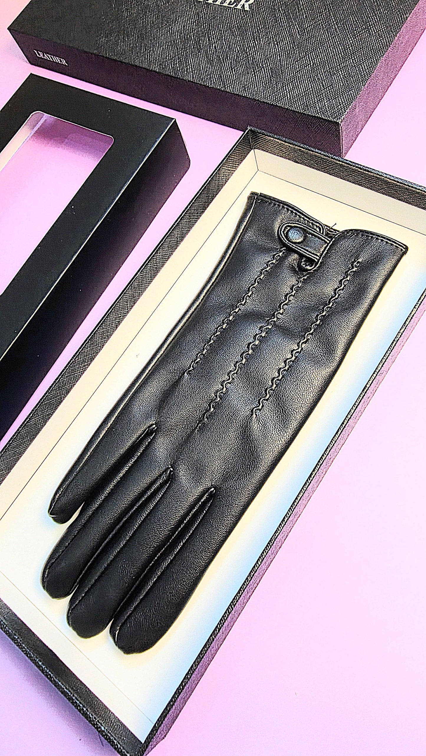 Arya Jewellery Wholesale - Real Leather Boxed Bow Gloves: XL