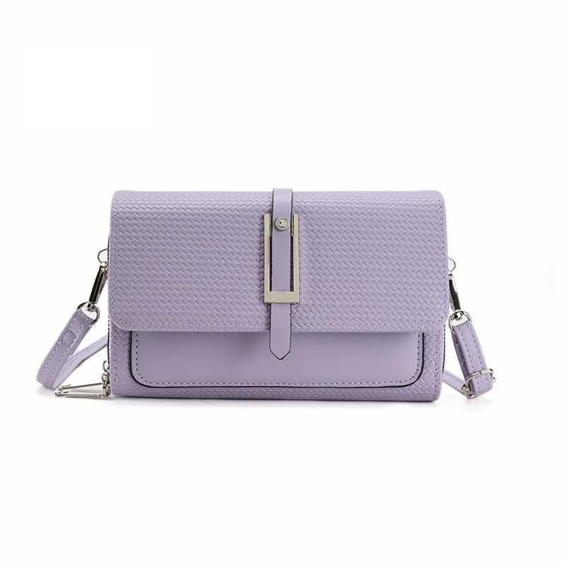 Superbia - Silver-toned Classic Flap Over 2 Zipper Mobile Bag Essential: Pink