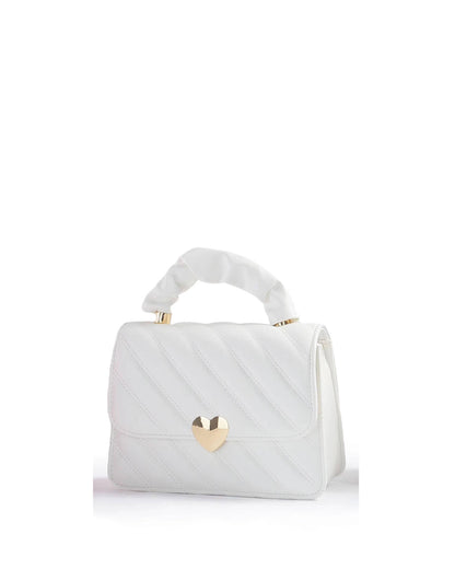 Crossbody/Grab bag with quilted pattern: Fuchsia