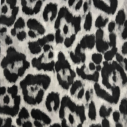 London Scarves - Classic leopard print scarf: Gray