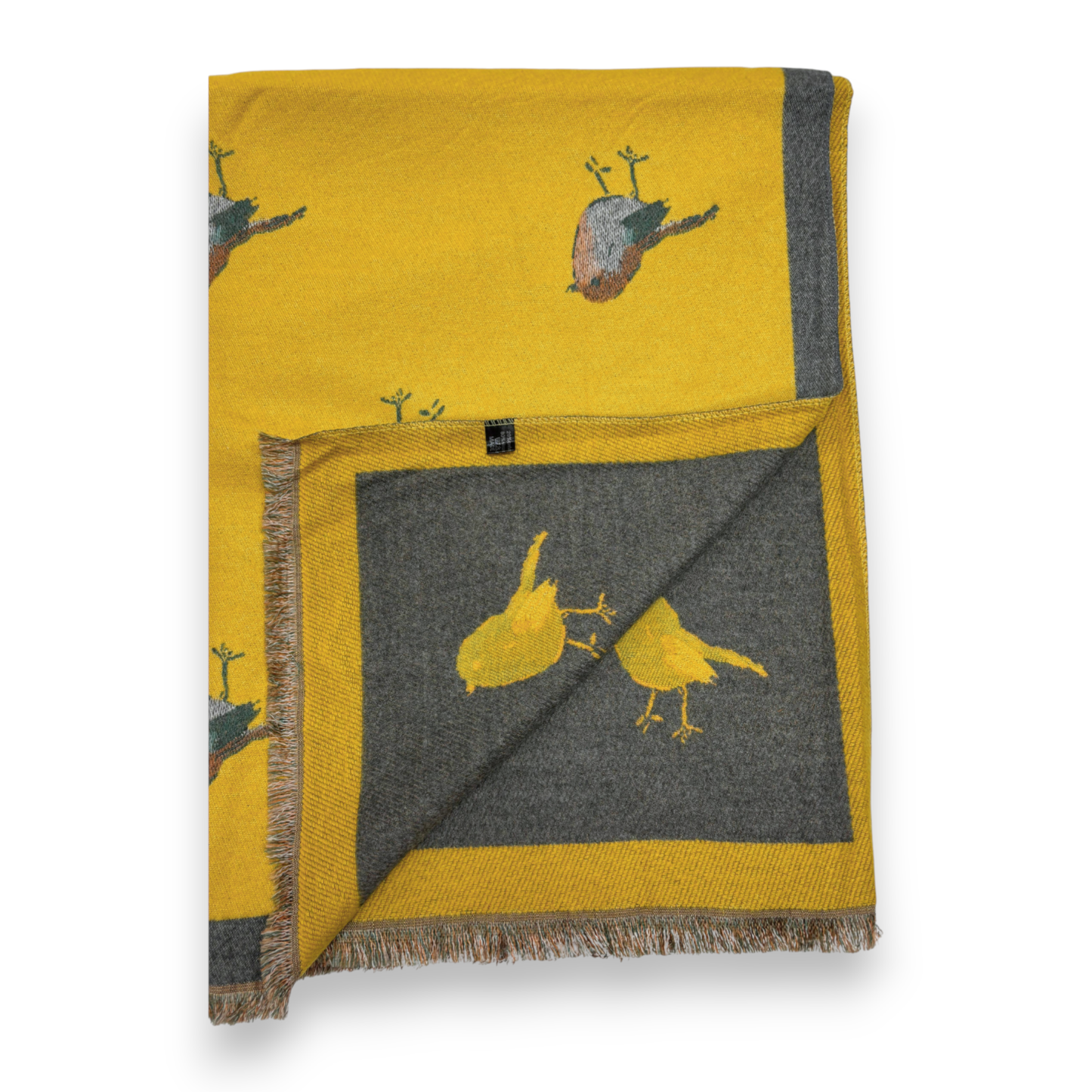 Lili Scarves - Robin Reversible Cashmere Blend Embroidered Print Winter Scarf: Burgundy