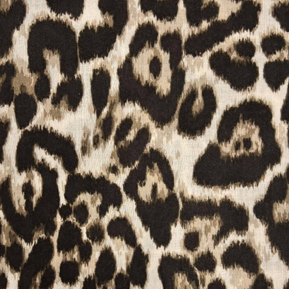 London Scarves - Classic leopard print scarf: Taupe