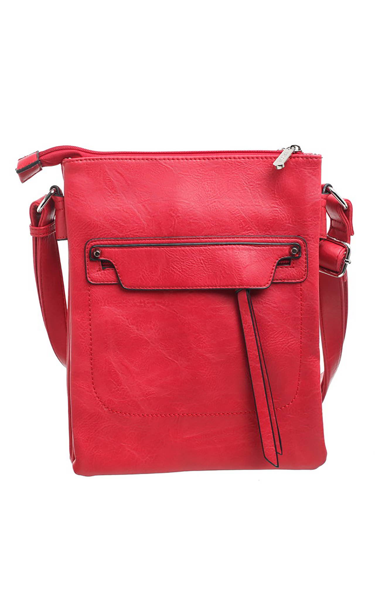 Bessie London - CLASSIC ZIPPER CROSSBODY BAG: GREEN