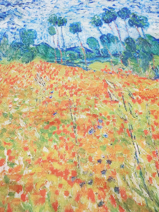 Van Gogh Poppy Field Print Scarf