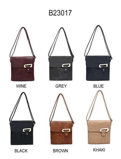 Cross Body Handbag with flap over cover: Khaki