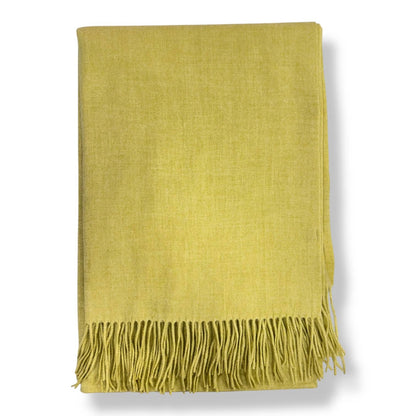 London Scarves - Classic Plain wool Blend with Tassels  300 gr + : Red