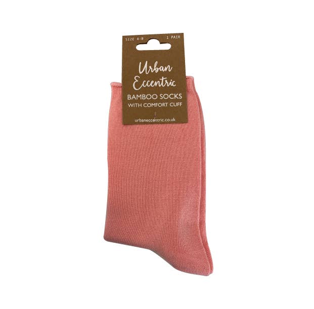 Urban Eccentric - CLEARANCE Unisex Bamboo Comfort Roll Top Socks: White / 6-11