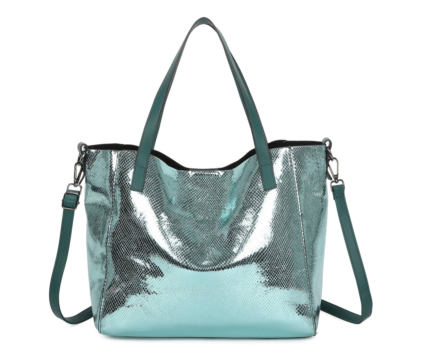 Superbia - Superbia  Shining Tote 2 in 1 Bag in Bag Travel Bag-9335: Silver