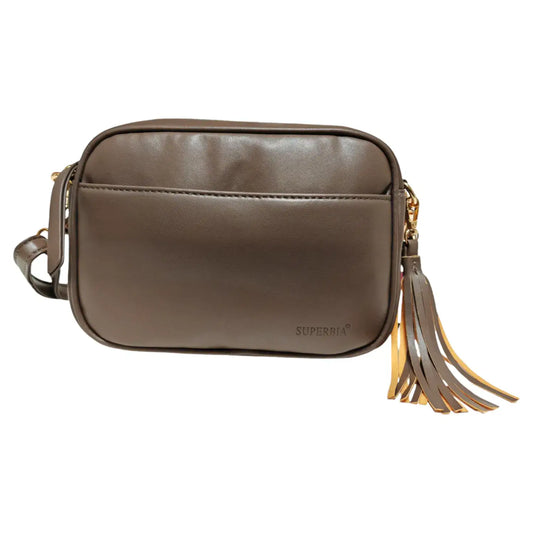 Soft Pu Camera Bag Cross Body Bag with Front Pocket Mink
