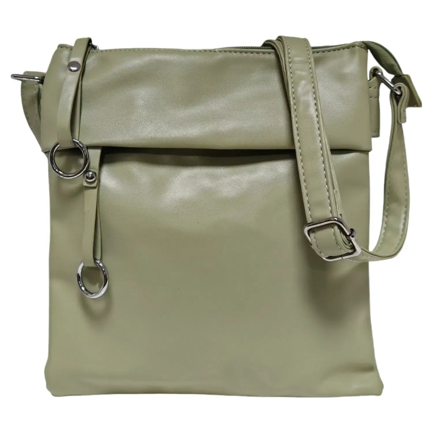 Soft Pu Silver-toned Cross Body Bag Shoulder  -Blue